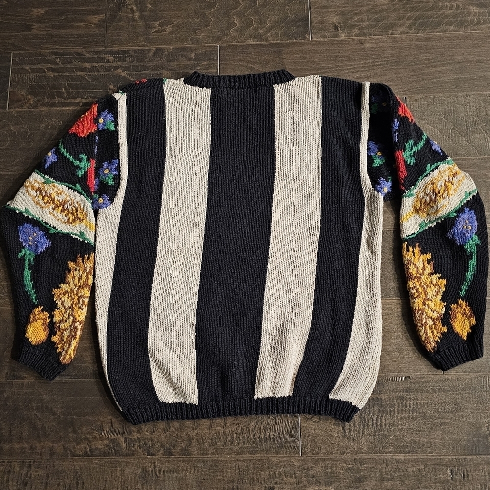 Vintage "The Eagle's Eye" Women's Knit Floral Sweater sz large - Picture 7 of 8